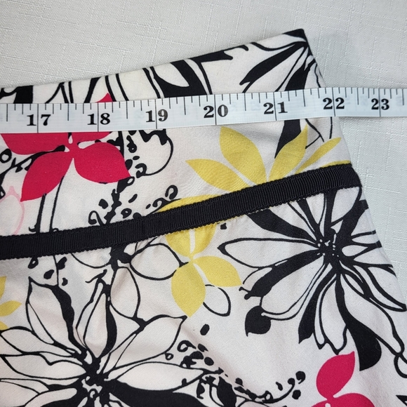 Oscar De La Renta Floral SKIRT Womens Size 22W A-line Side Zip Lined - Picture 6 of 16